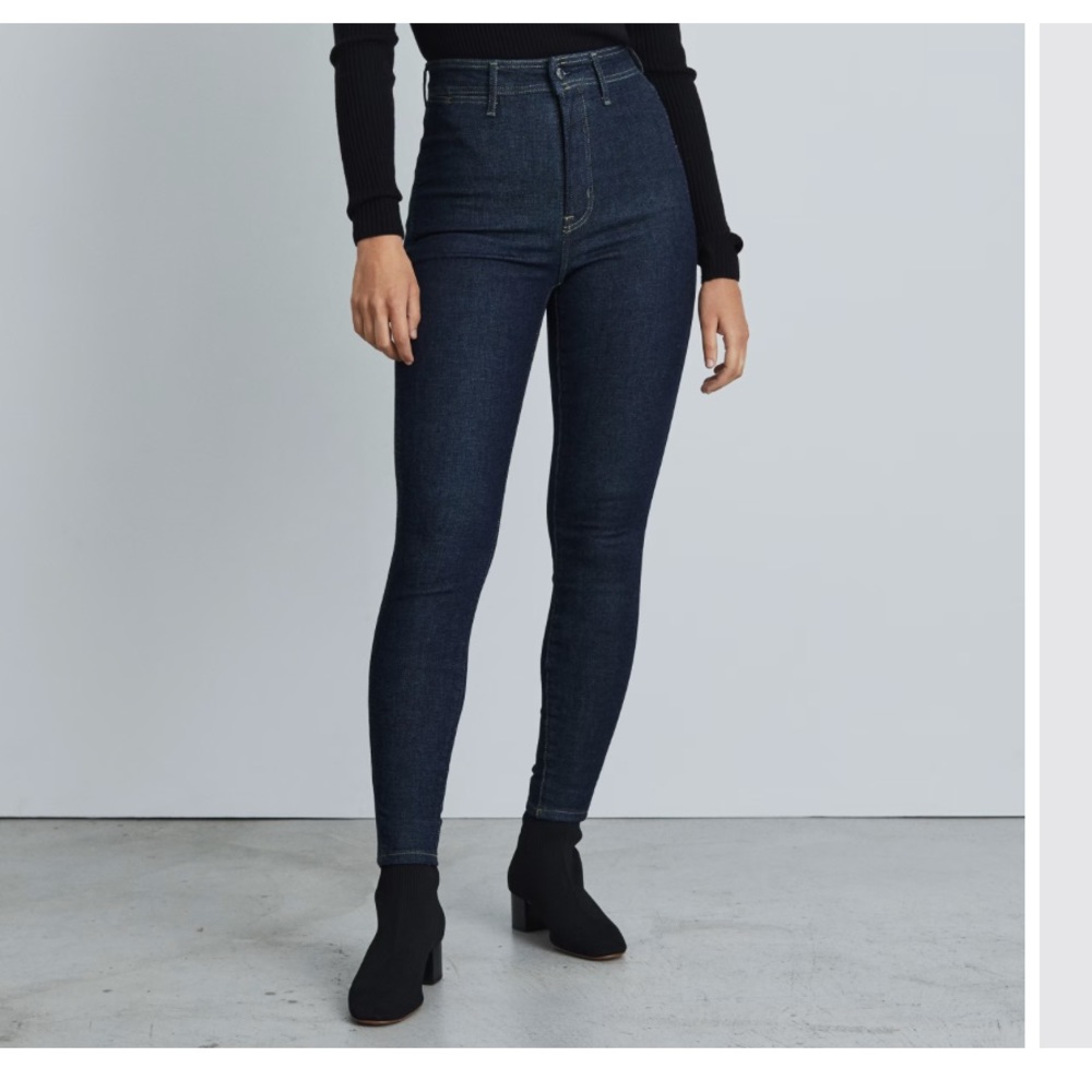 Everlane Way High Skinny Jean in Dark Indigo